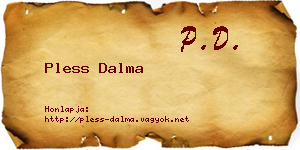 Pless Dalma névjegykártya